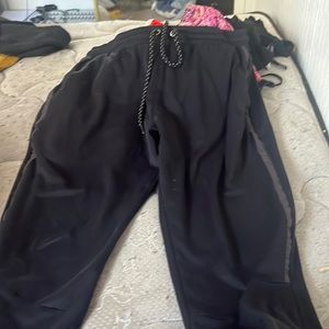 Black Layer 8 joggers in size large